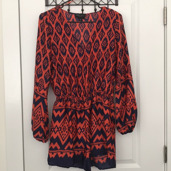 Long sleeve print romper - Picture 1 of 1